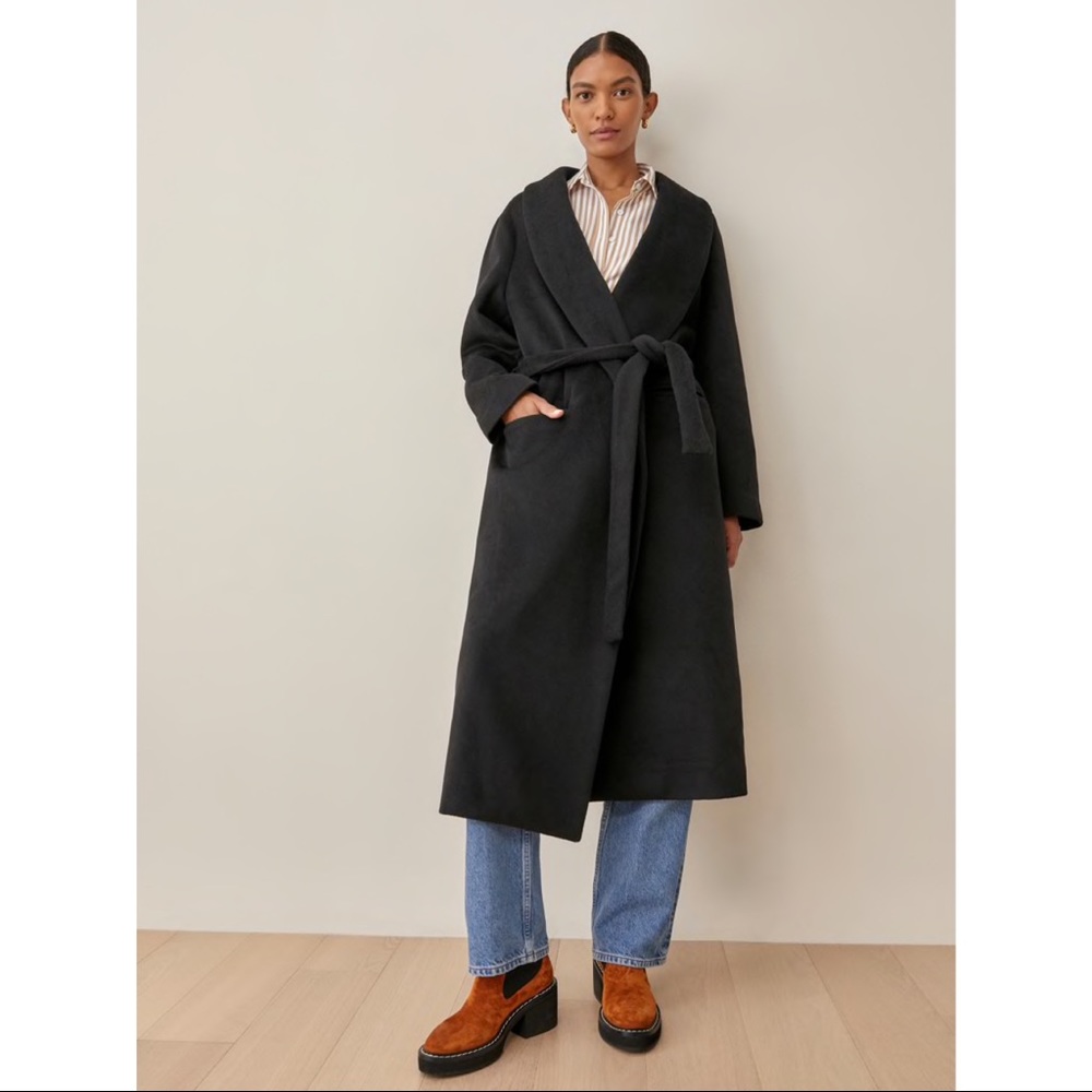 New Reformation black coat